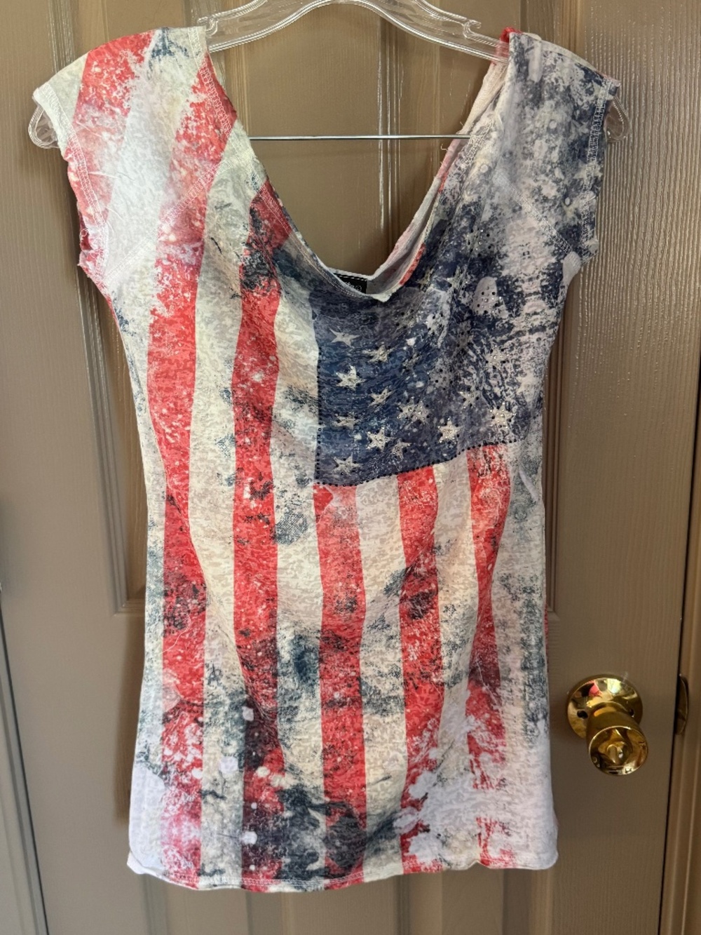 NWT Cotty On American USA flag boatneck Sz L